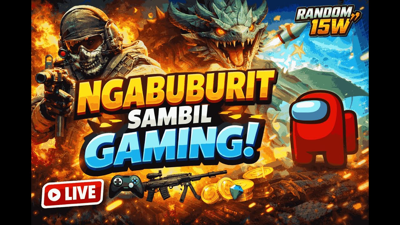 RANDOM15W LIVE 🔥 NEMENIN NGABUBURIT | MAIN FPS + GAME RANDOM SERU 😆