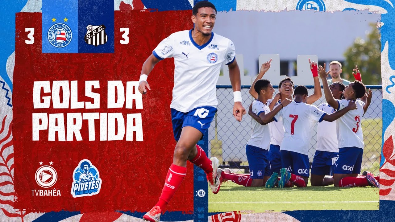 SUB 17 - BAHIA 3 x 3 SANTOS - GOLS - BRASILEIRO (19/08/25)