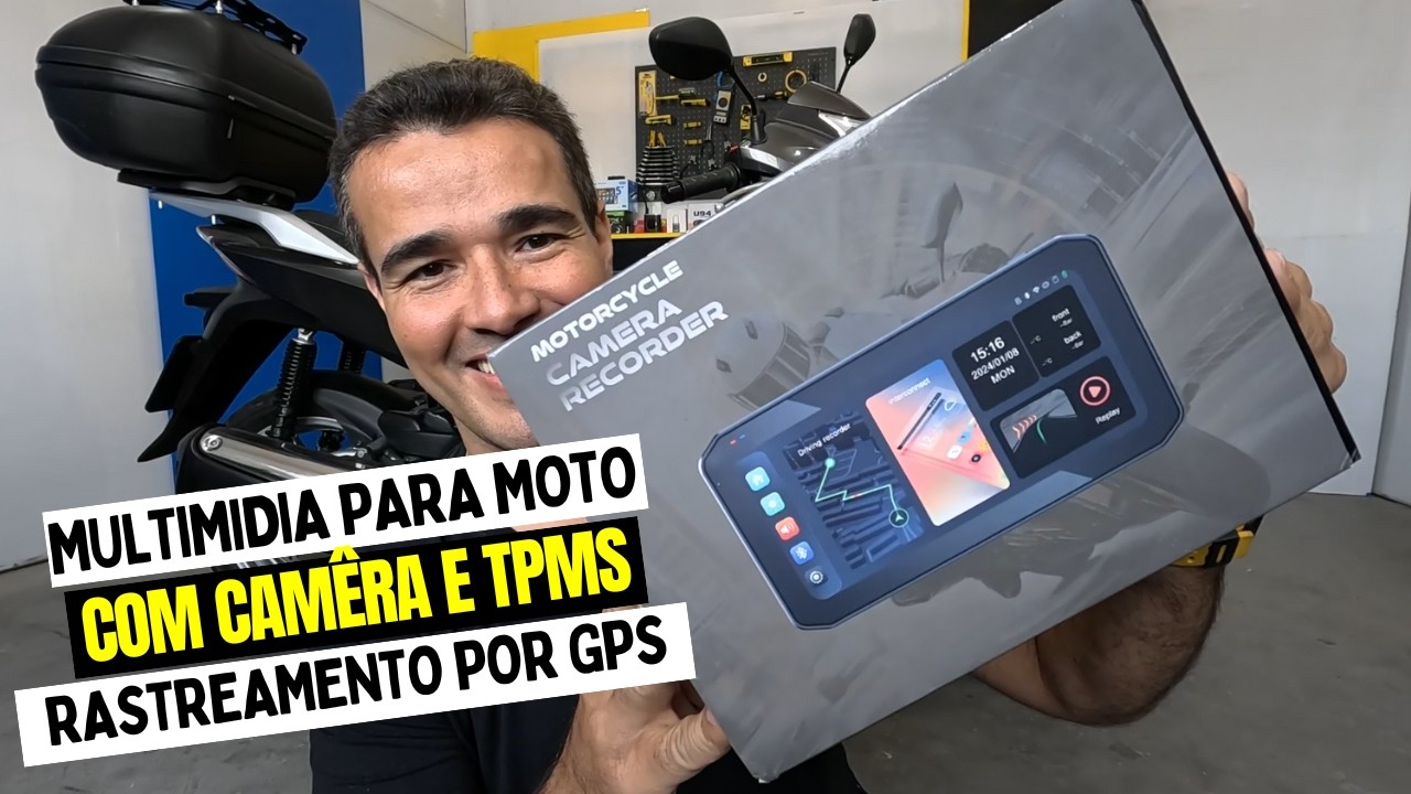 COMPREI UMA MULTIMIDIA COMPLETA PARA MOTOS: CAMÊRA, GPS, ESPELHAMENTO E SENSOR PRESSÃO PNEUS
