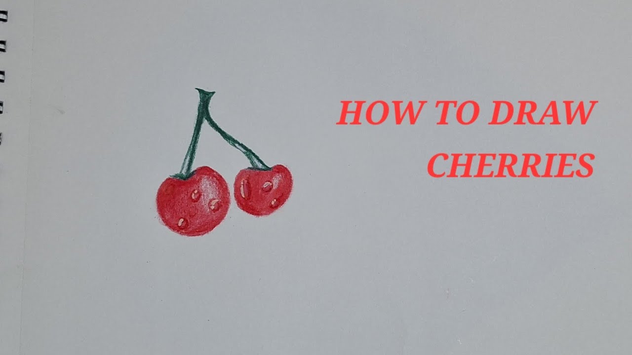 How to draw cherries /Easy /@Aishwarya'sArtAttack #art #viraltamil #viraltamil #trending #trending