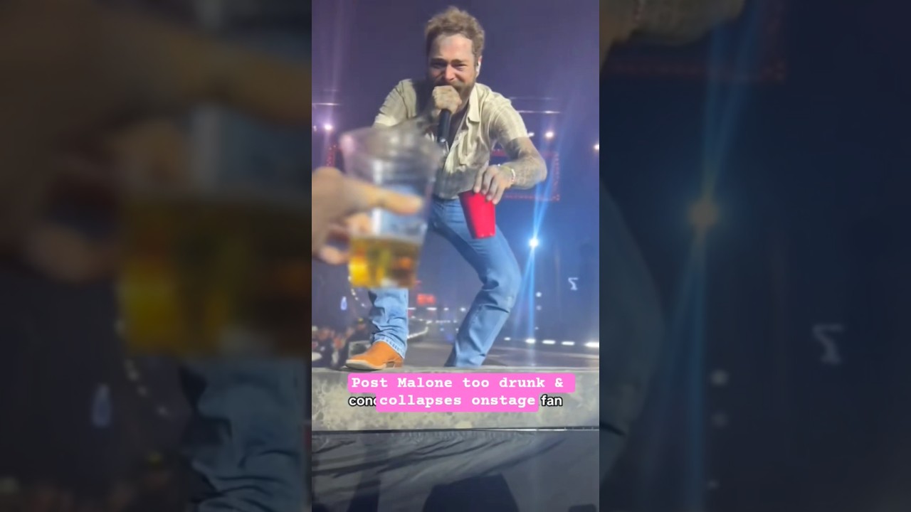 Post Malone drunken onstage and cant be saved. State Farm stadium, Arizona. 25/6/2025