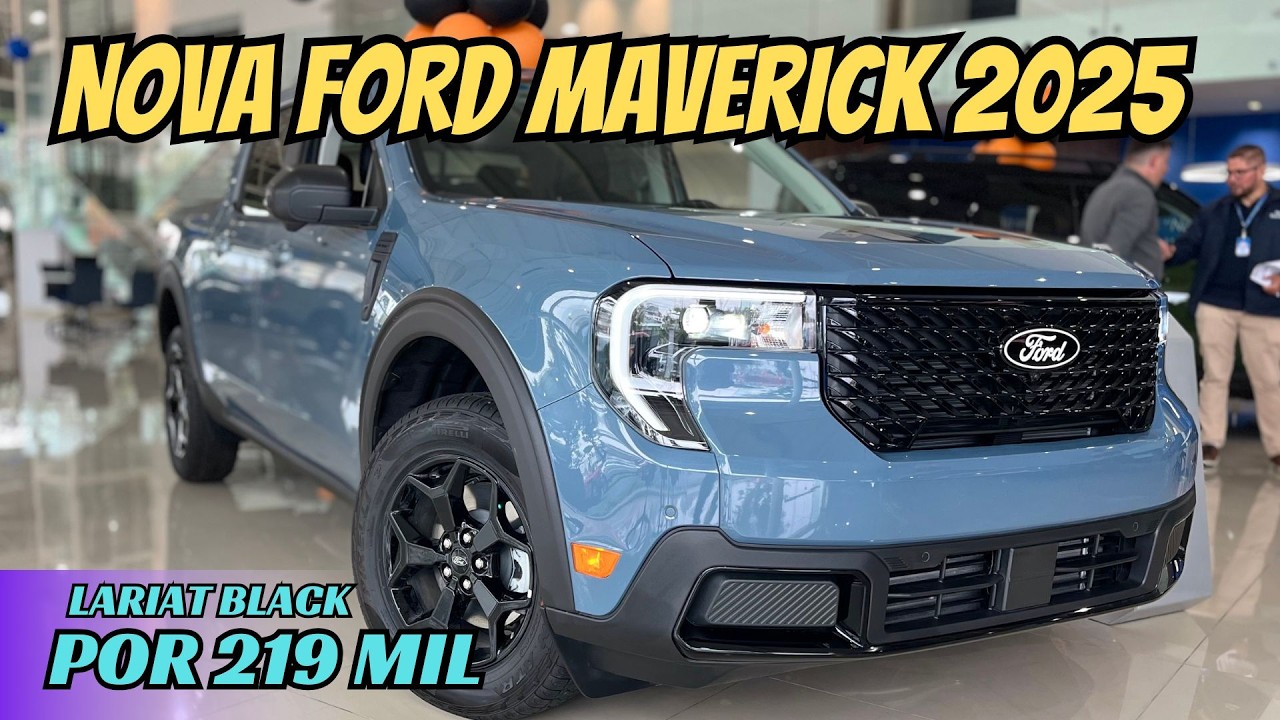 NOVA FORD MAVERICK LARIAT BLACK 2025 - BEM EQUIPADA COM MENOR PREÇO