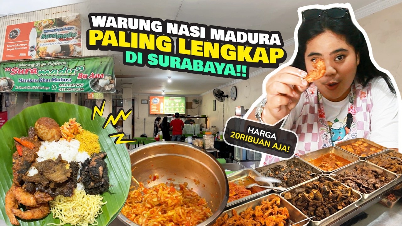 SERIUS SEENAK INI???? NASI MADURA TERLENGKAP DI SURABAYA