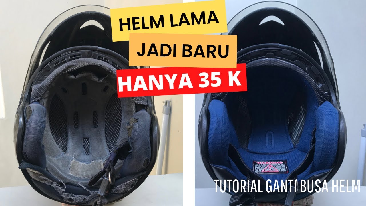Tutorial / cara mengganti BUSA dan TALI helm (LINK PRODUK DI DESKRIPSI YAH)