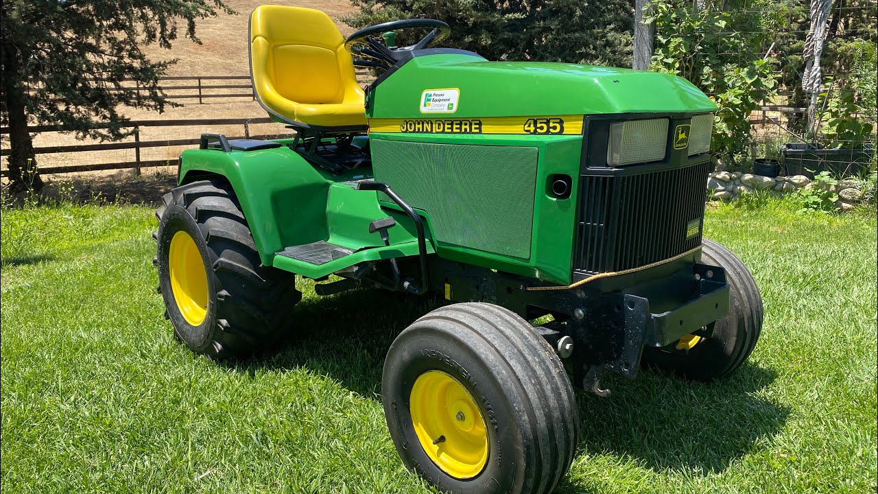 John Deere 455 Diesel Garden Tractor Walkaround