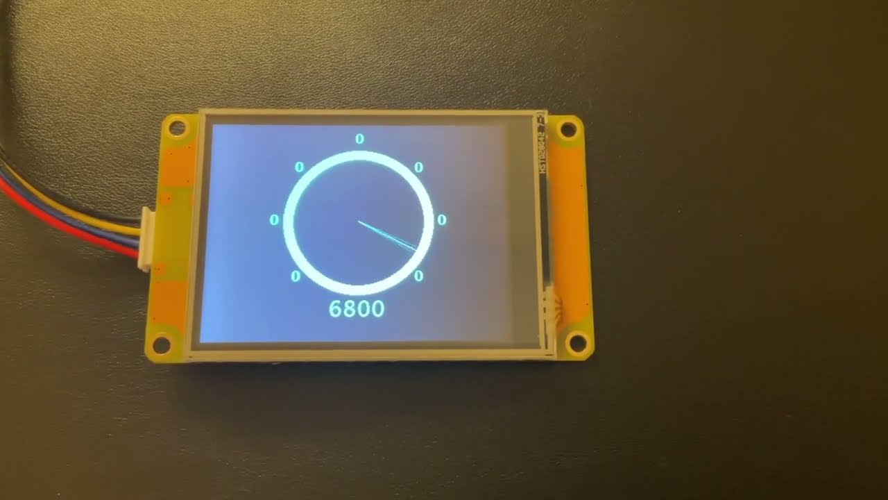 A rapid and flicker-free gauge with #Nextion #HMI