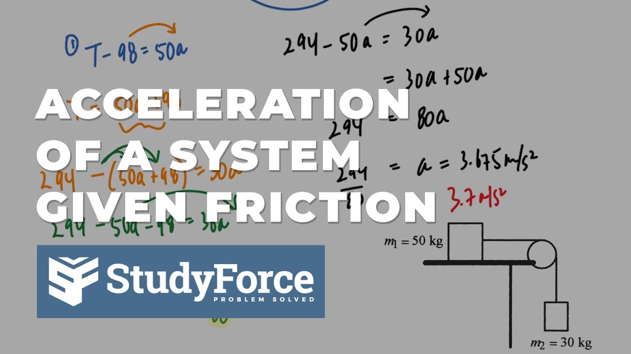 Calculating the Acceleration Given Friction