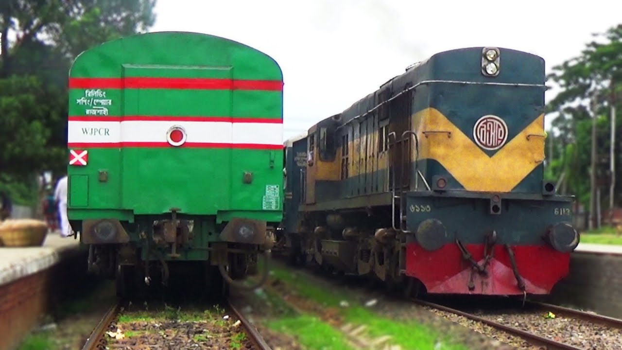 Rocket Express Crossing With Sagordari Express At Jessore Junction Railway Station