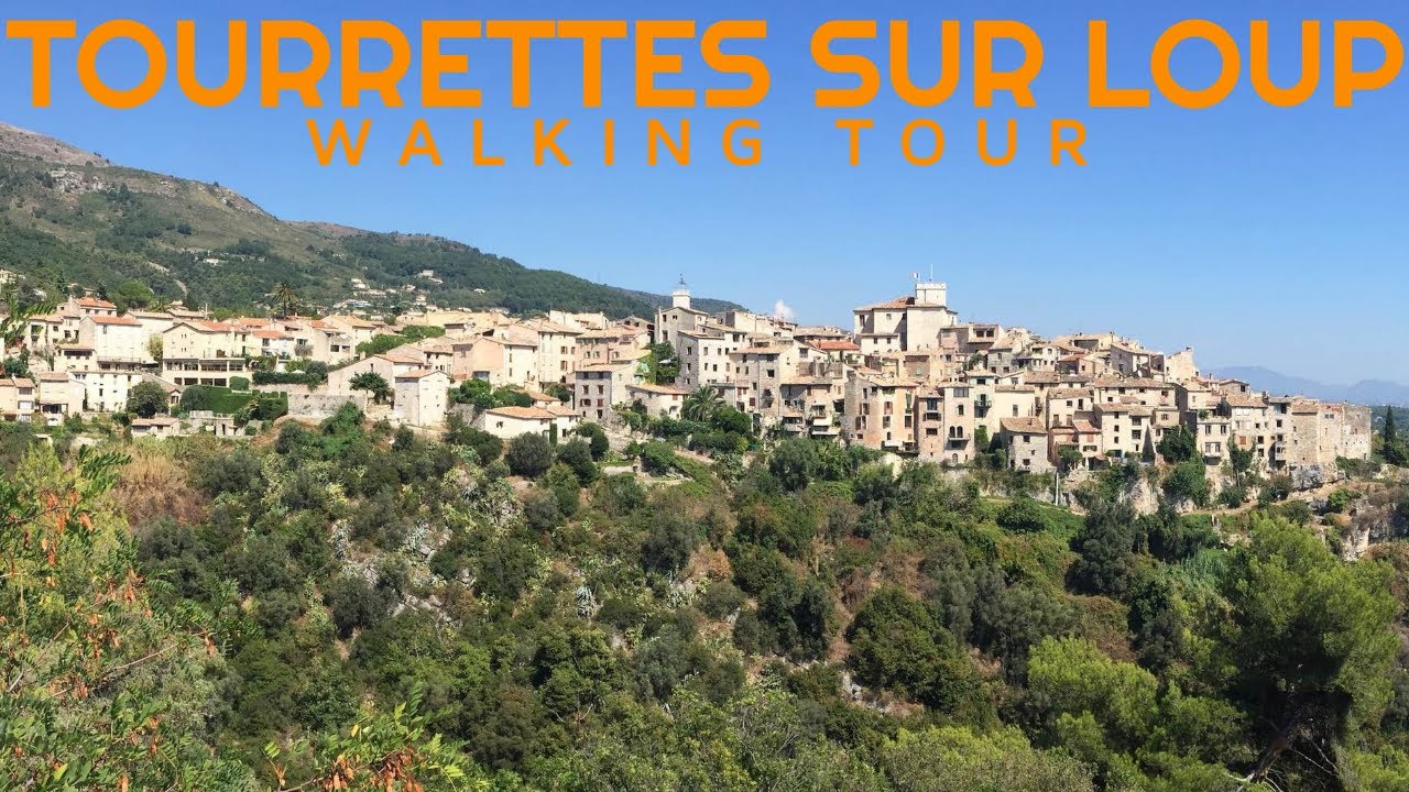 Virtual Walking Tour of TOURRETTES-SUR-LOUP 🇫🇷 charming medieval village on the French Riviera