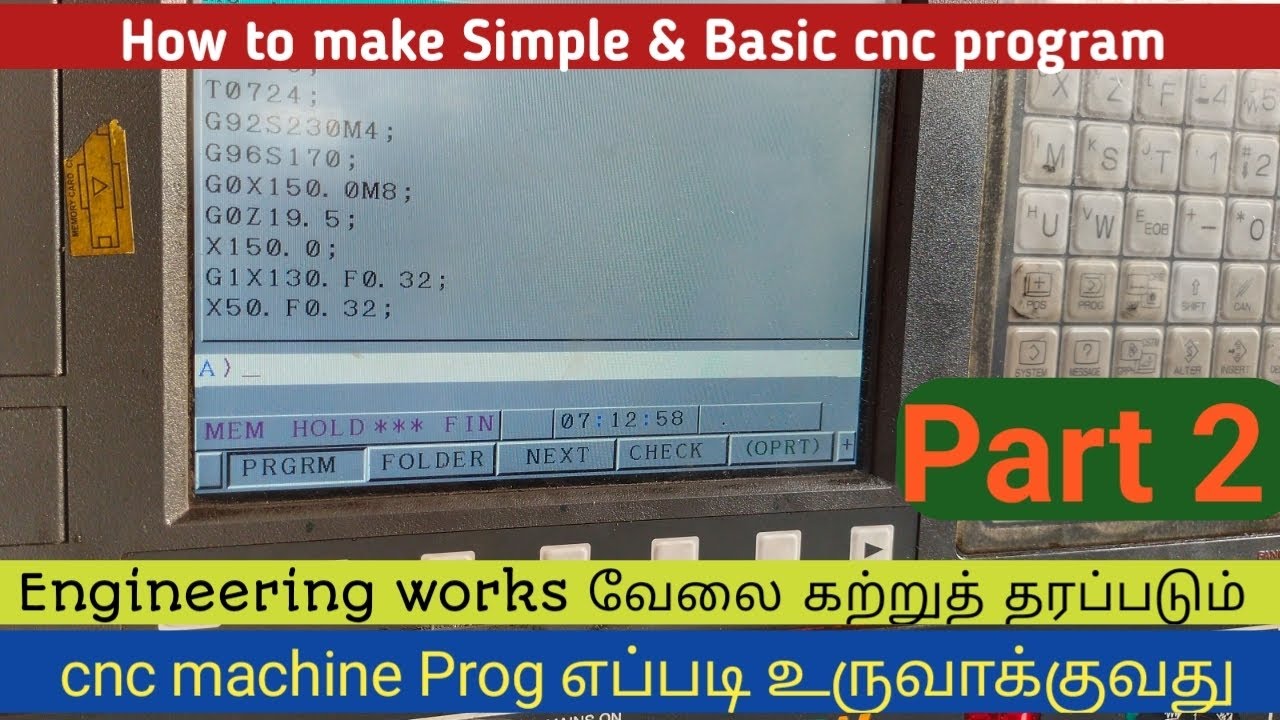 How to make a Simple CNC Program.? | Basic cnc programming for beginners part 2