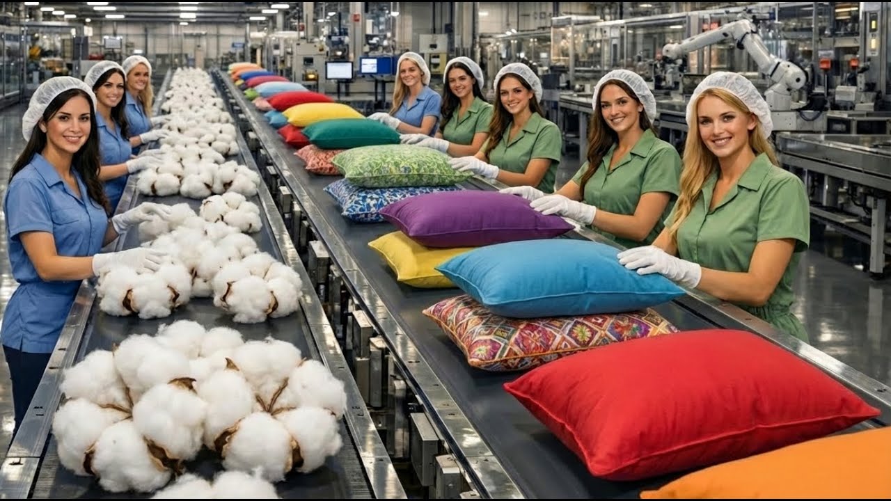 Inside the Largest Cotton Pillow (Rooi) Processing Factory | You’ve Never Seen Before