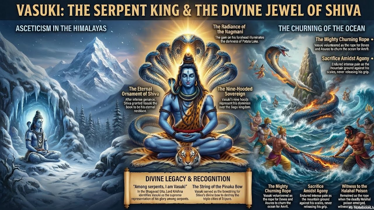 Vasuki the Serpent King: The Secret Behind Shiva&rsquo;s Snake | Full Mythology Story