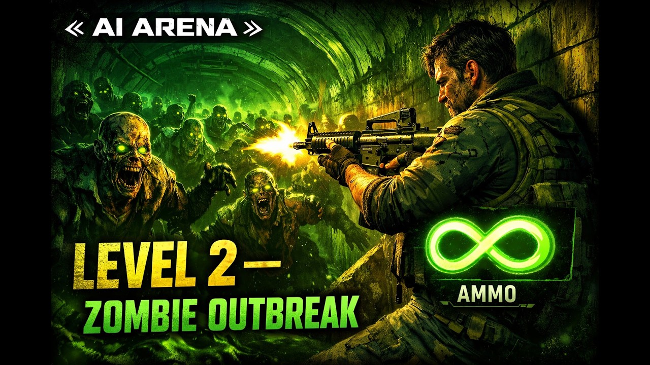 AI Arena — Level 2 | SURVIVING THE ZOMBIE OUTBREAK with FRIDAY AI (FiveM GTA V )