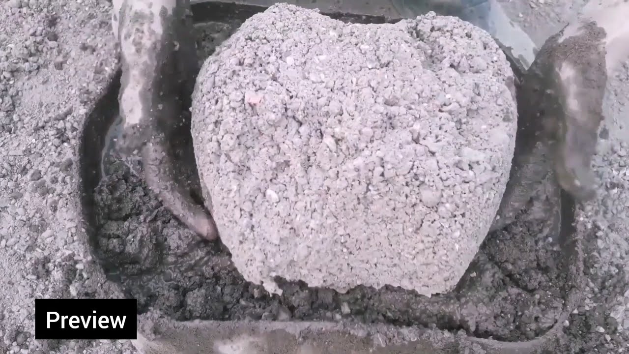 Cruchious gritty bjri shapes crumbling in water + dry steel tub crumbling video 💤💦🤤