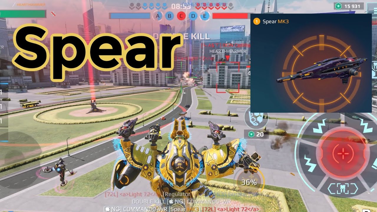 Ammit Spear | War Robots Gameplay 