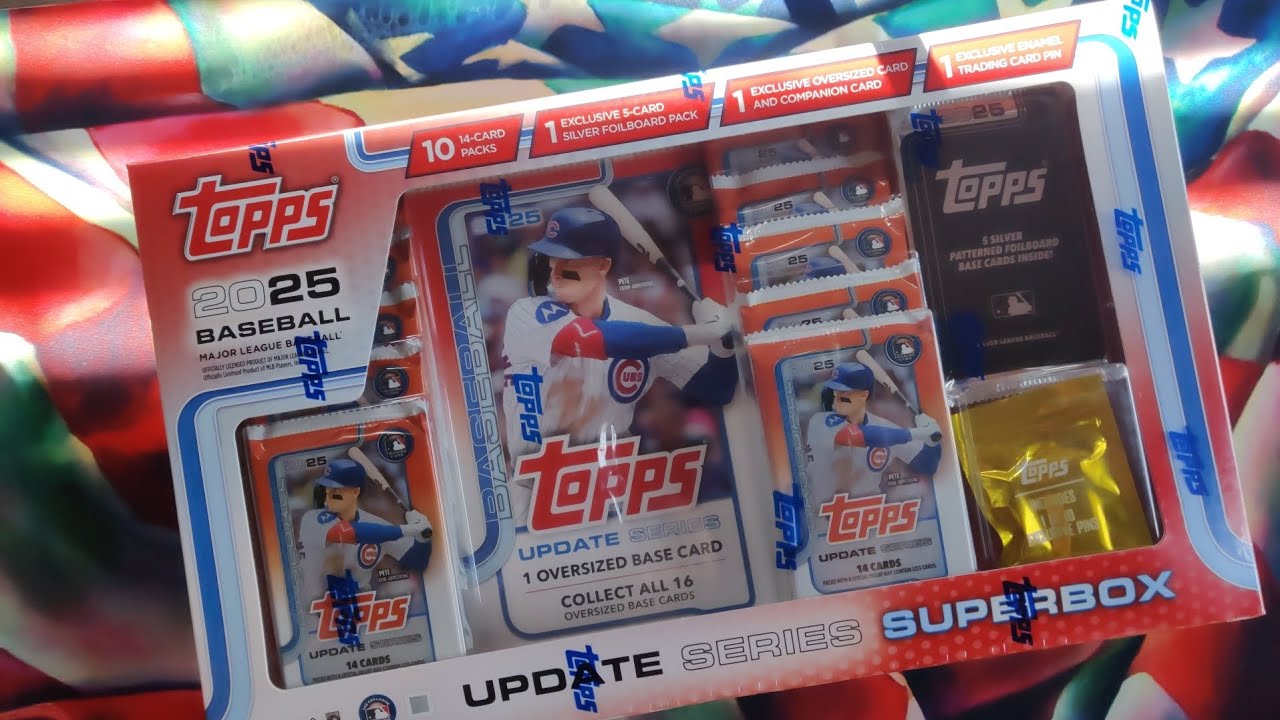 Topps Update Series '25 Super Box. Best Super box ever...and it's the kids..wow. #topps #sportscards