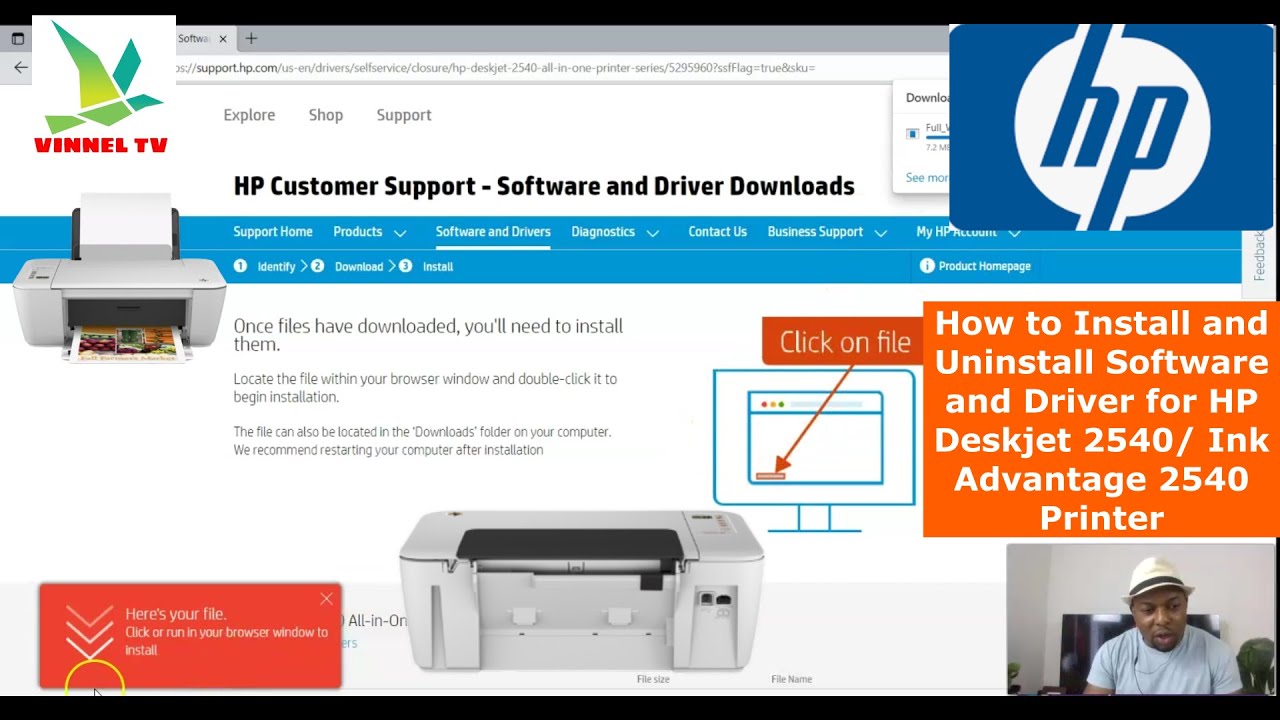 How to Install and Uninstall Software and Driver for HP Deskjet 2540 Ink Advantage 2540 Printer