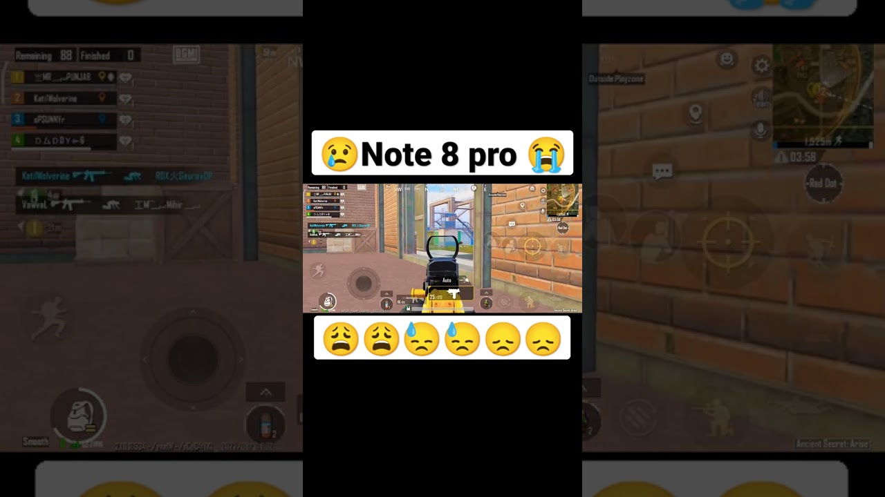Guys please koi achha saa device batao | Note 8 pro Lag problem | #bgmi #shorts #video