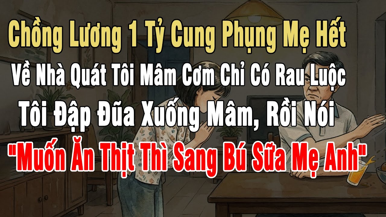 Chồng Lương 1 Tỷ Cung Phụng Mẹ Hết, Về Nhà Quát, Tôi Đáp: 