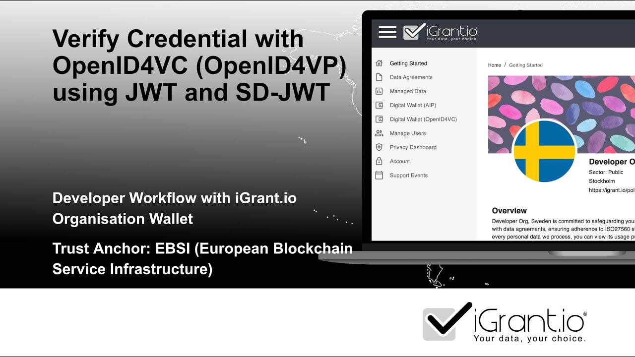 How to verify credentials with OpenID4VC (OpenID4VP) using JWT / SD-JWT | Visit iGrant.io Devdocs