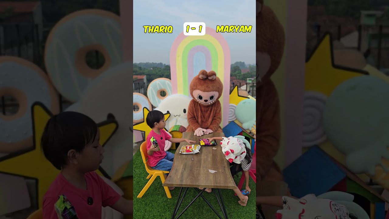 KETAHUAN&hellip; LABUBU IKUT REBUTAN SNACK 🍭😱 #lucu