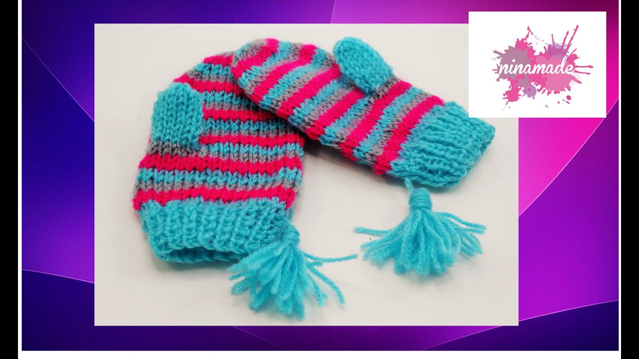 DIY. Como tejer manoplas//How to knit mittens.