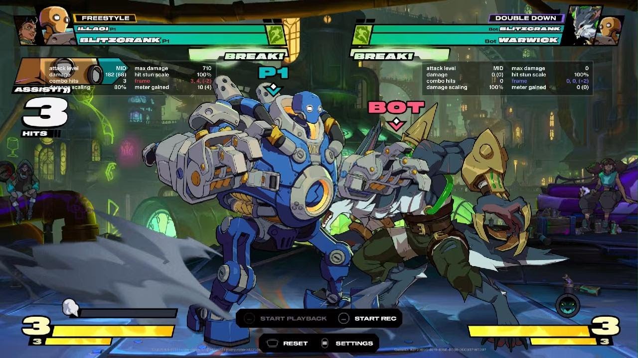 2XKO Illaoi Blitzcrank meterless 528 damage