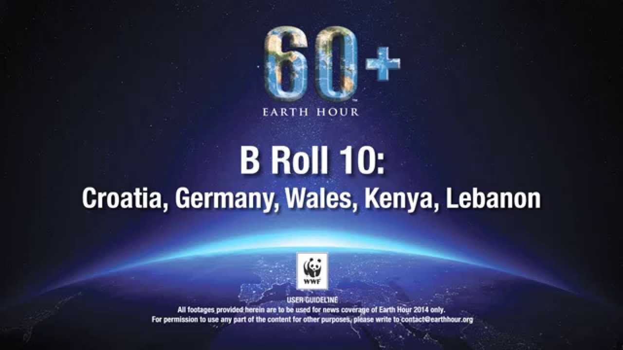 Earth Hour 2014 B-ROLL 10 Croatia, Germany, Wales, Kenya & Lebanon