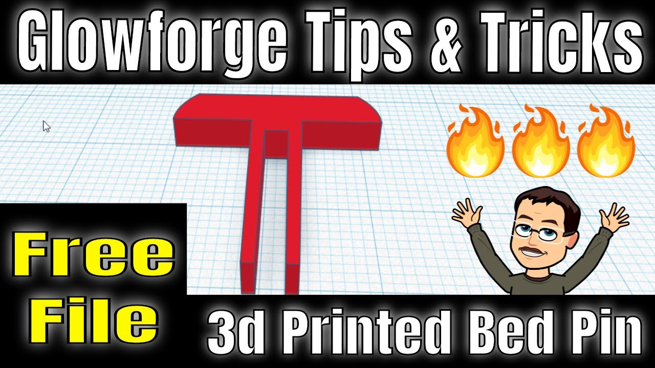A 3D printed Glowforge Bed Pin. Free File on Thingiverse & Tinkercad
