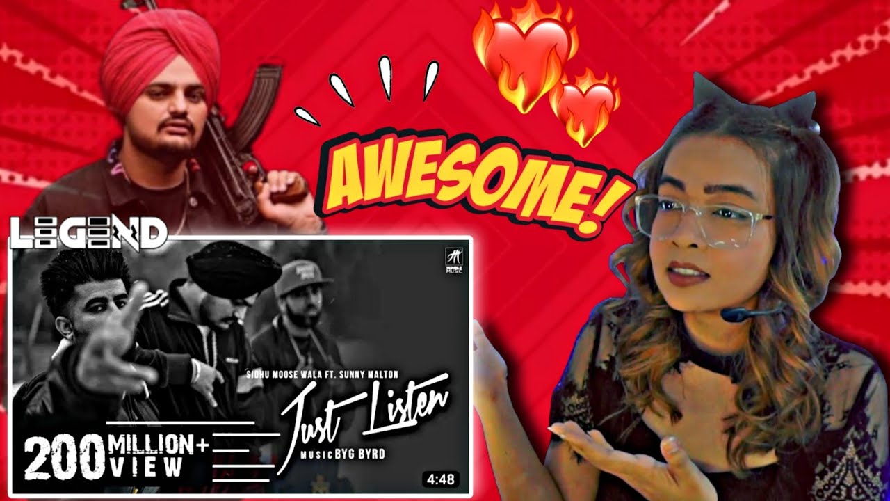 Reaction on ~ Just Listen ~ Sidhu Moose Wala ~ ft.Sunny Malton ~ BYG BYRD ~ Reaction Video
