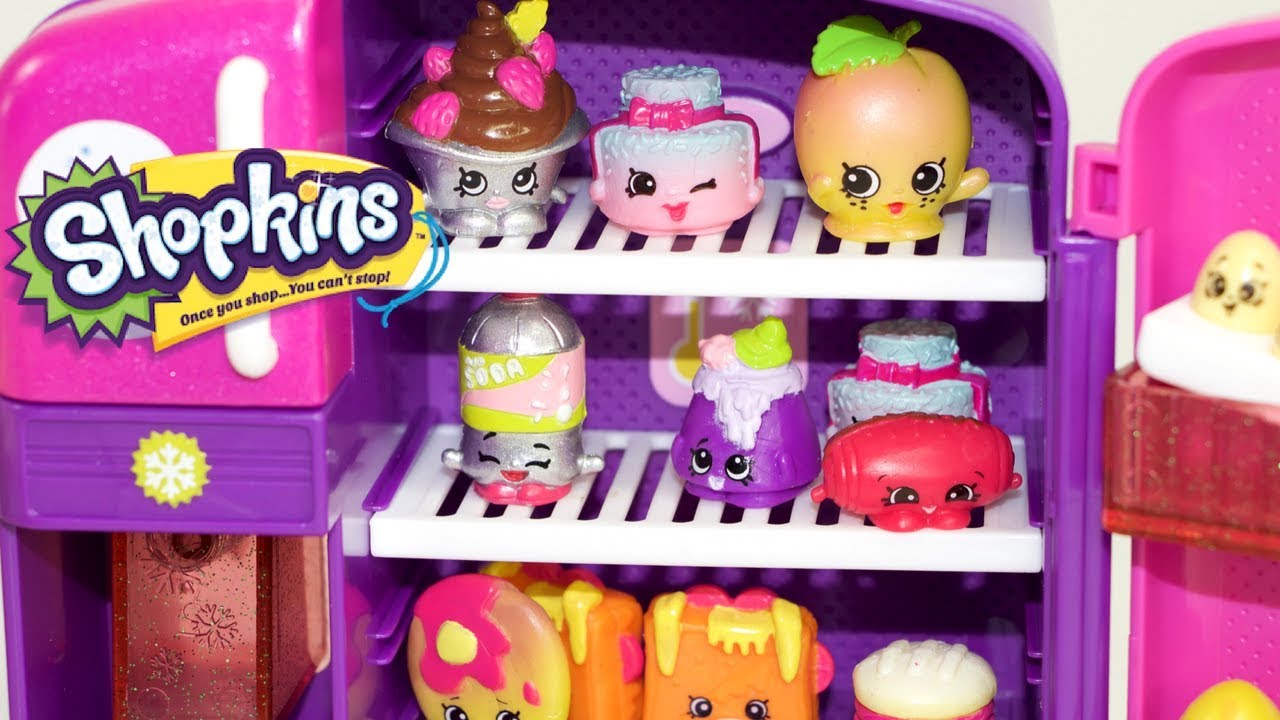 SHOPKINS So Cool Metallic Fridge | Glitter Shopping Cart | Popette's Kitchen and THE GROSSERY GANG!