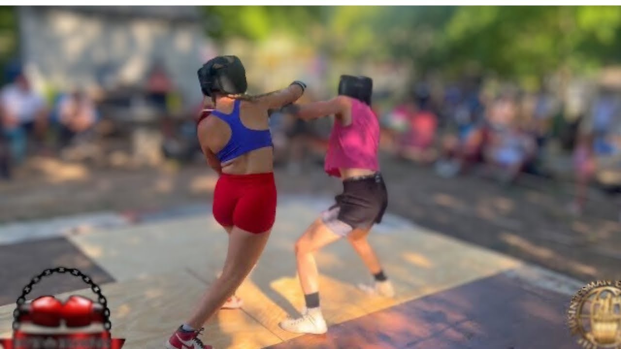 The Boxing Barbie Alayna vs. Mya Baker  (Backyard Budz Boxing BYBB) Women’s Back Yard Boxing!
