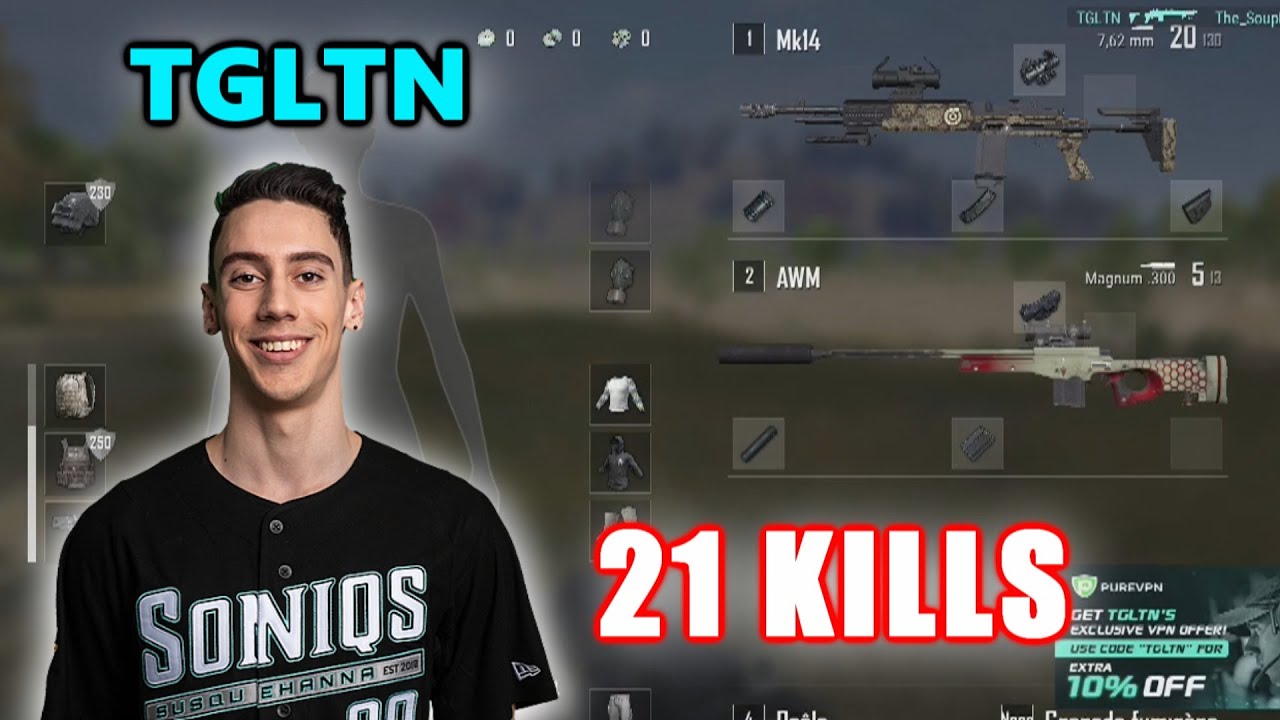 Soniqs TGLTN - 21 KILLS - MK14 + AWM - SOLO - Archive Games - PUBG