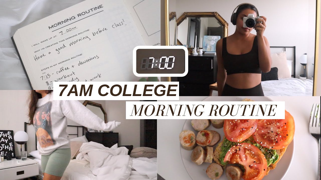 7AM COLLEGE MORNING ROUTINE | productive and chill
