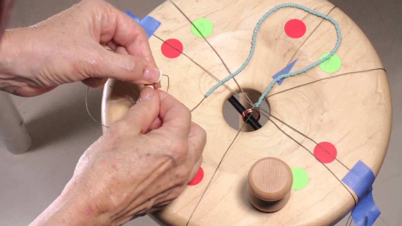 Kumihimo Beaded Braids - Attaching the Tama - Left Handed