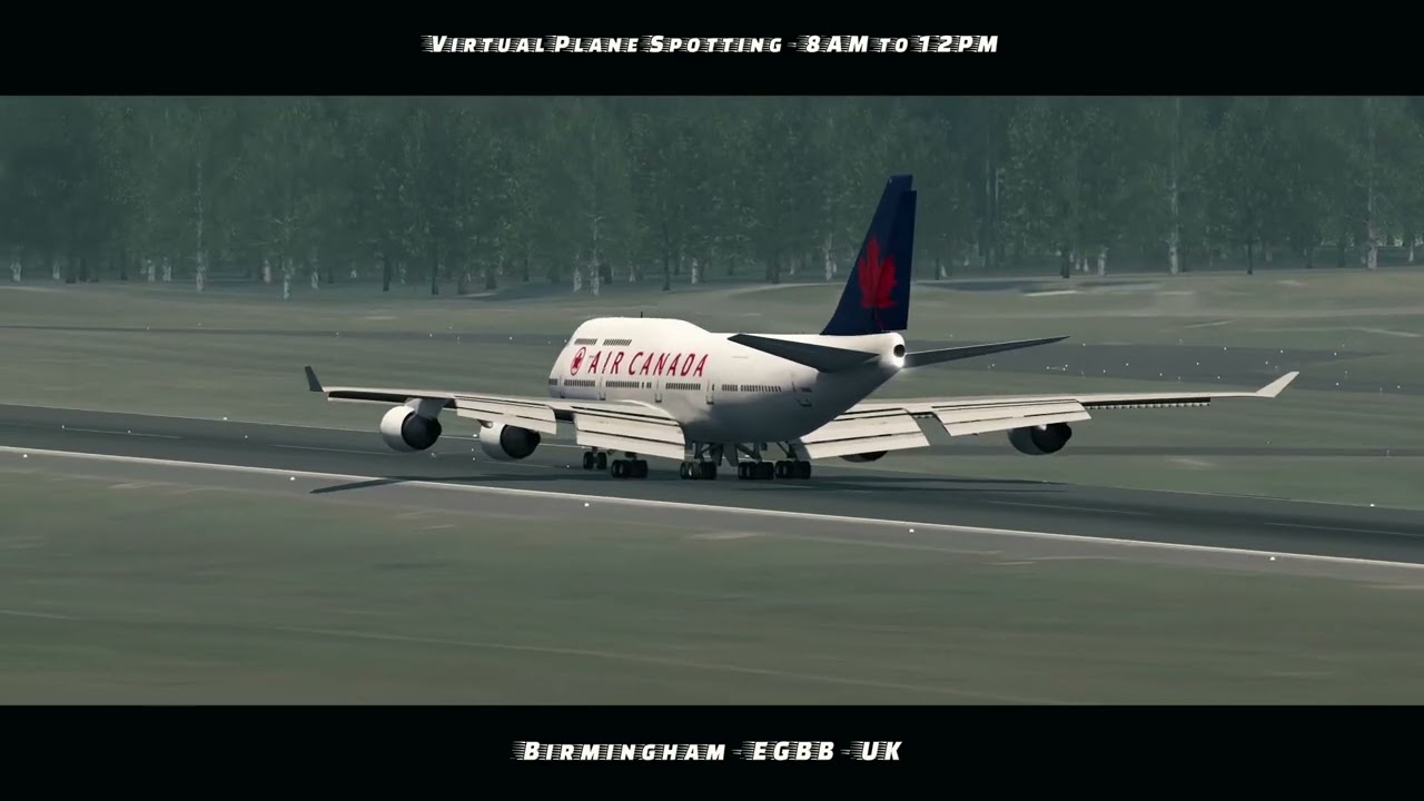 Virtual Plane Spotting at Birmingham Airport UK (EGBB): 8am to 12PM - AFS4- What Planes can you see?