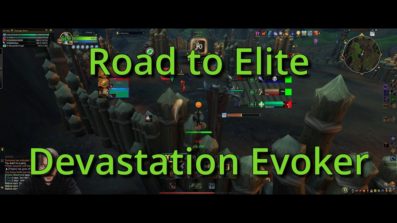Road to Elite - Devastation Evoker Solo Shuffle PvP Gameplay with commentary