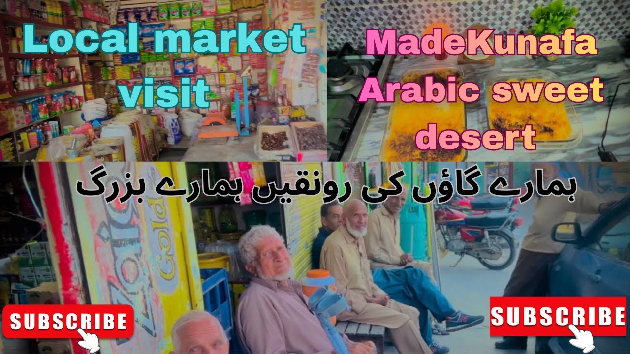 Local market visit ||Today iftar special Kunafa an  Arabic dessert #food #potohari #vlog #Kashmiri  