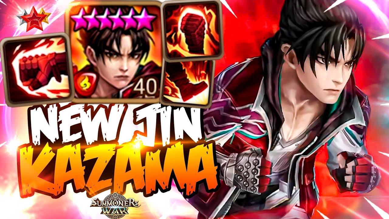 First Battles with NEW FIRE JIN KAZAMA - Summoners War x TEKKEN 8