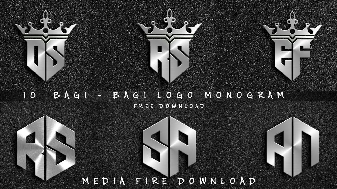 bagi - bagi logo monogram inisial dua huruf/  free download//part 10