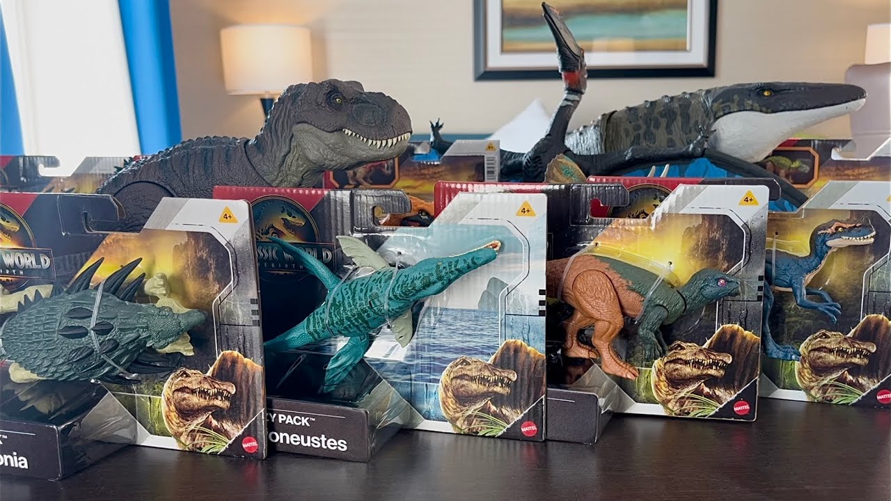 NEW Jurassic World Rebirth Frenzy Pack Unboxing and Review Torvoneustes Edmontonia Iani Procerato