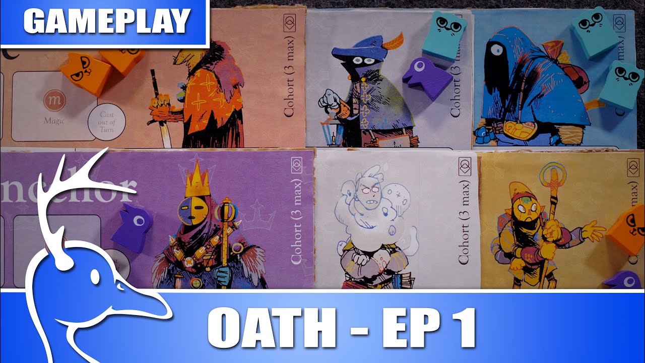Oath: Chronicles of Empire and Exile - Ep 1- Print & Play - (Quackalope Gameplay)