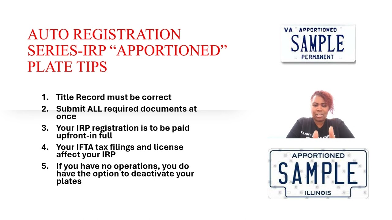 AUTO REGISTRATION SERIES IRP 