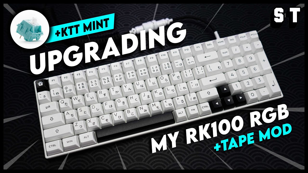 THOCKY Royal Kludge RK100 Mods - KTT Mint, Akko ASA BoW, Cherry Stabs, Foam | Samuel Tan