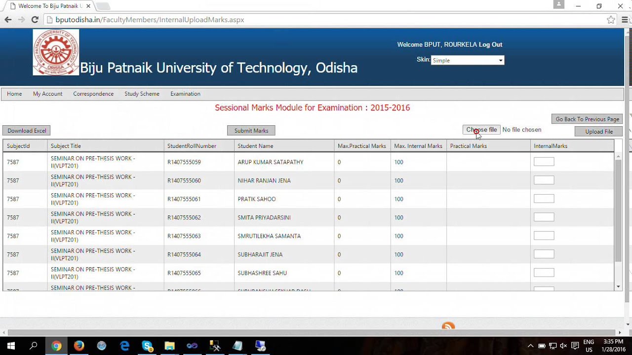 How to Upload Internal & Practical Marks