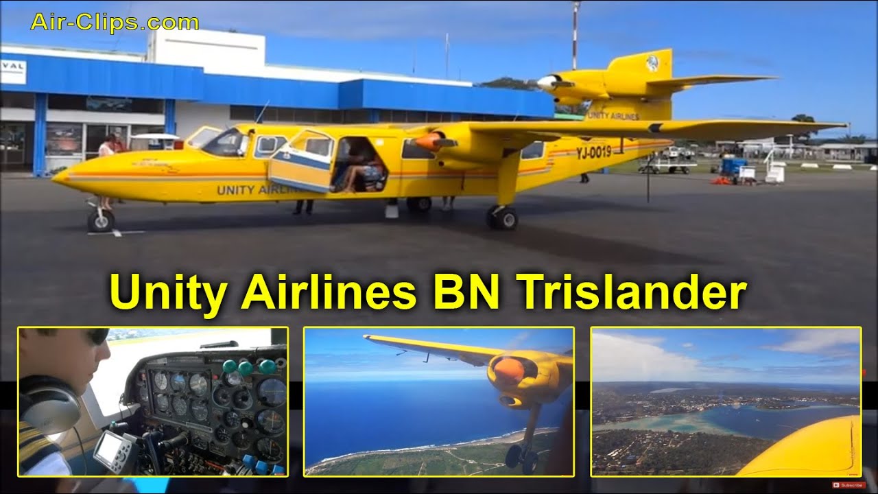 LITTLE TRISTAR ;) Trislander BN-2A Mk III-2 of Unity Airlines COCKPIT [AirClips full flight series]