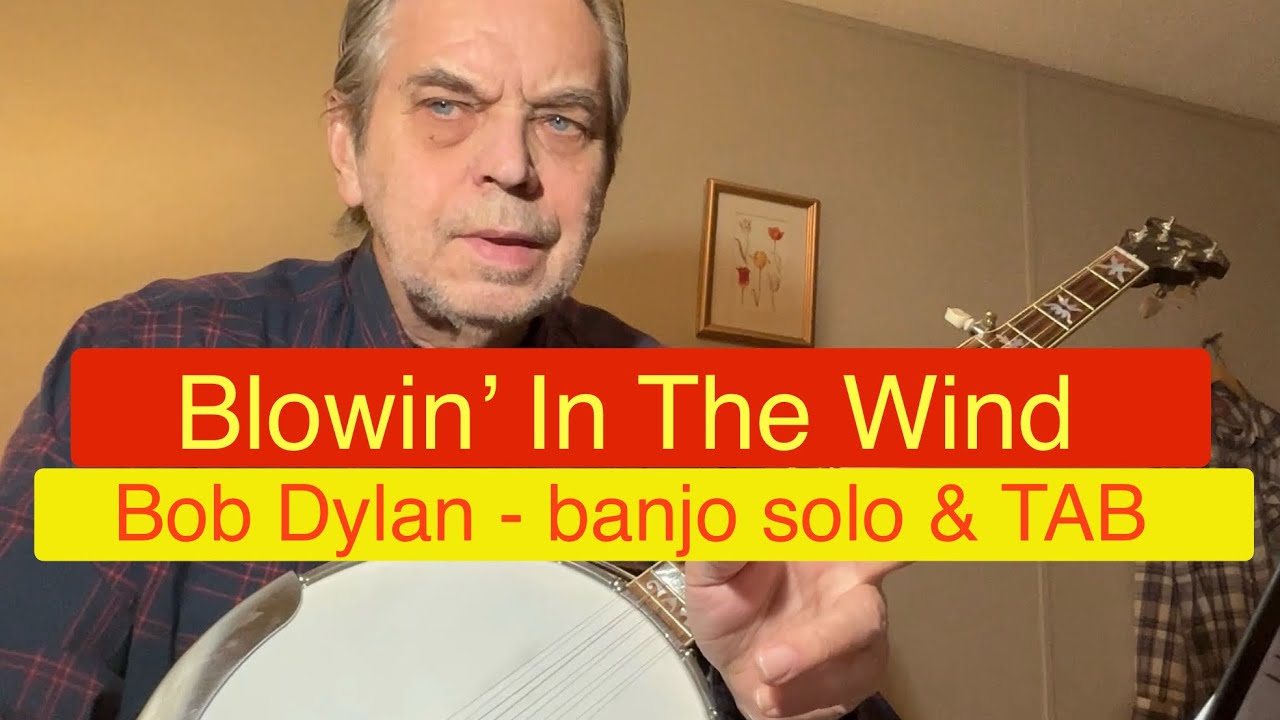 “Blowin’ In The Wind” - Bob Dylan , banjo solo & TAB #howto #BobDylan #banjo 