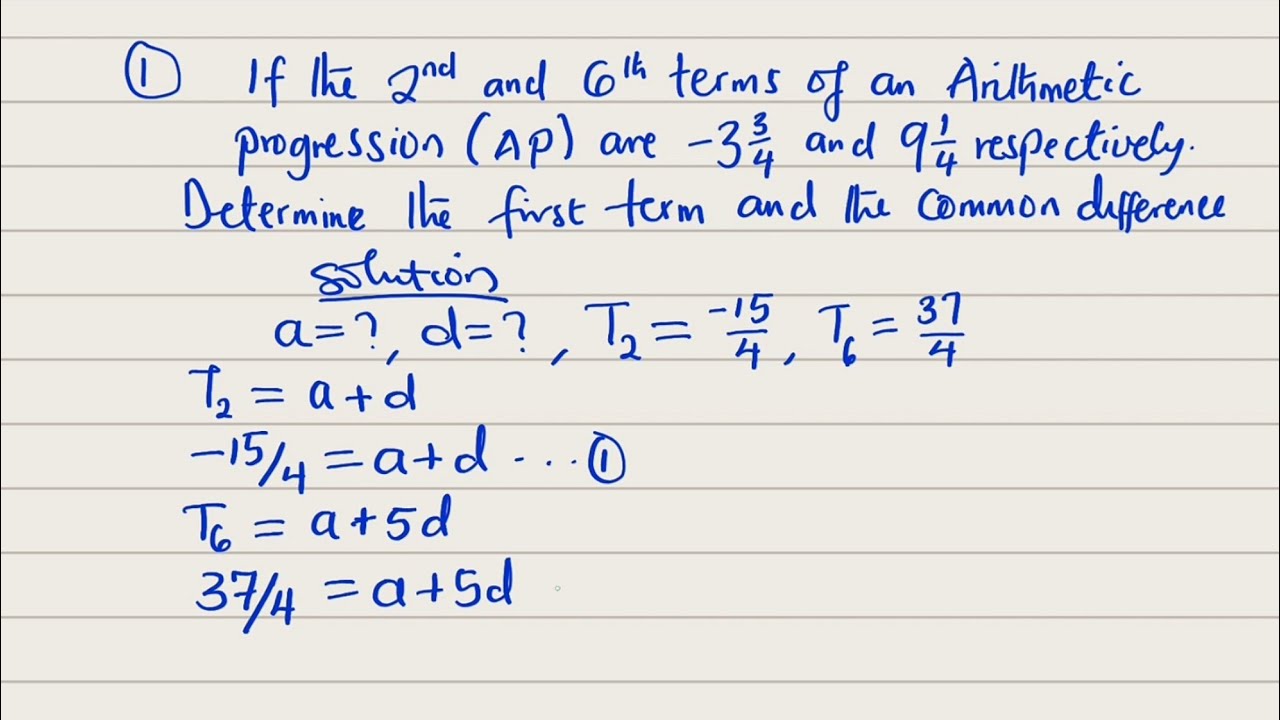 Word Problem in Arithmetic progression Sequence