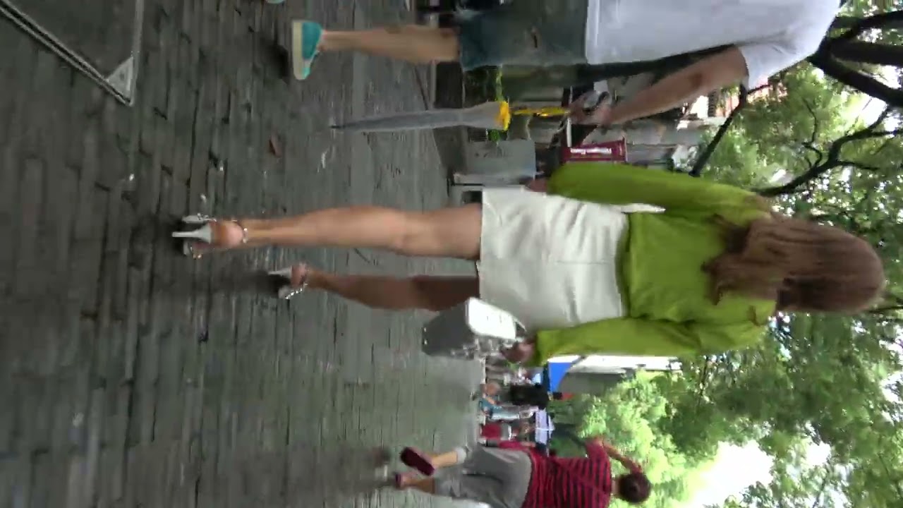 4K 白色短裙高跟美腿美女 #美女 #街拍 #街拍小姐姐 #街拍穿搭