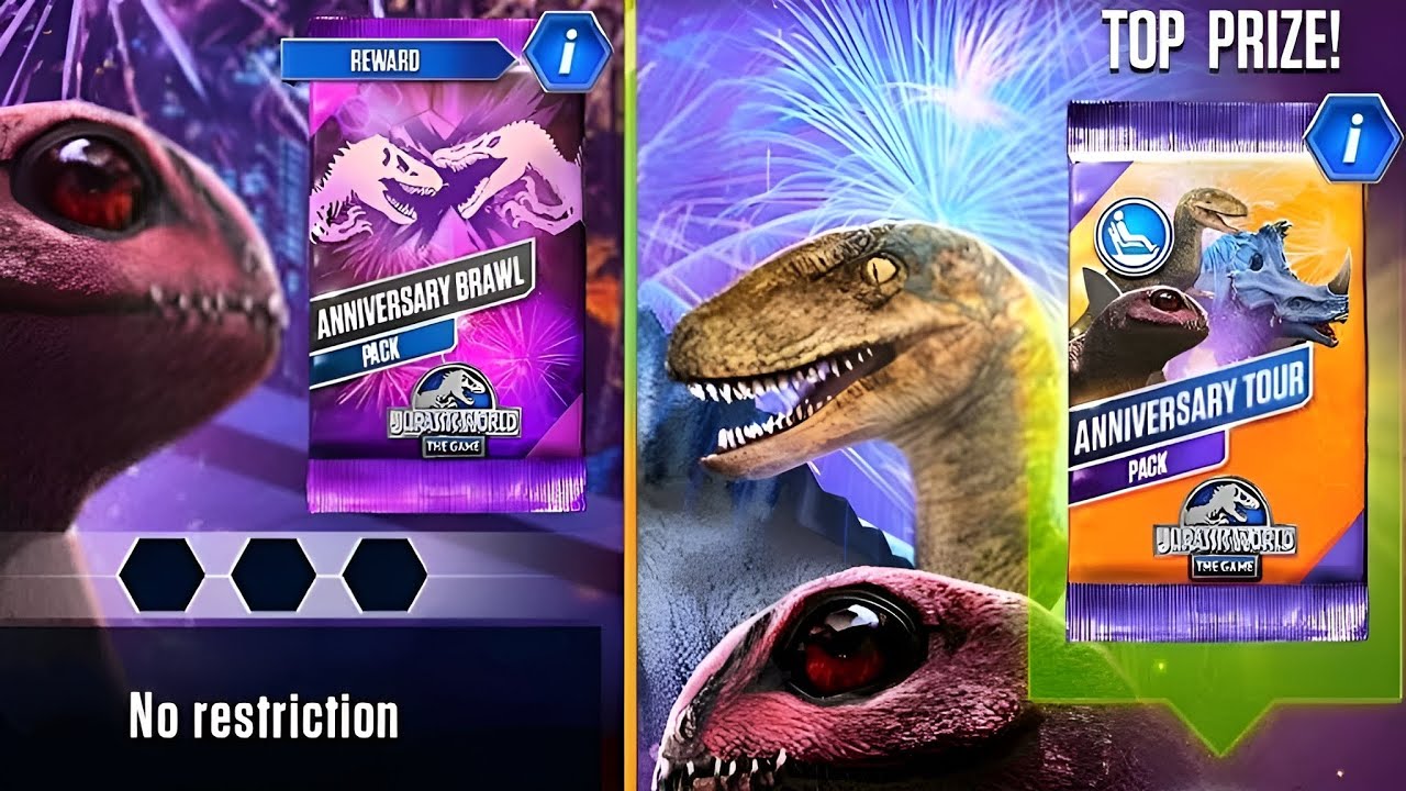 ANNIVERSARY BRAWL PACK WITH 10TH ANNIVERSARY TOUR | JURASSIC WORLD THE GAME